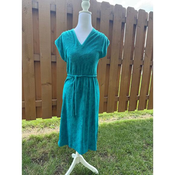 Vintage 1970's era Sporty Terry cloth Dress - Picture 1 of 6